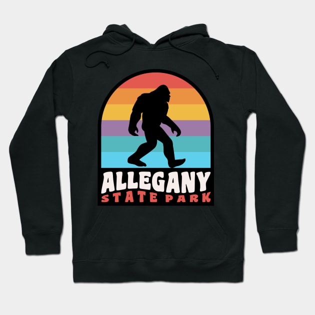 Allegany State Park New York Bigfoot Sasquatch Camping Hiking Hoodie by PodDesignShop